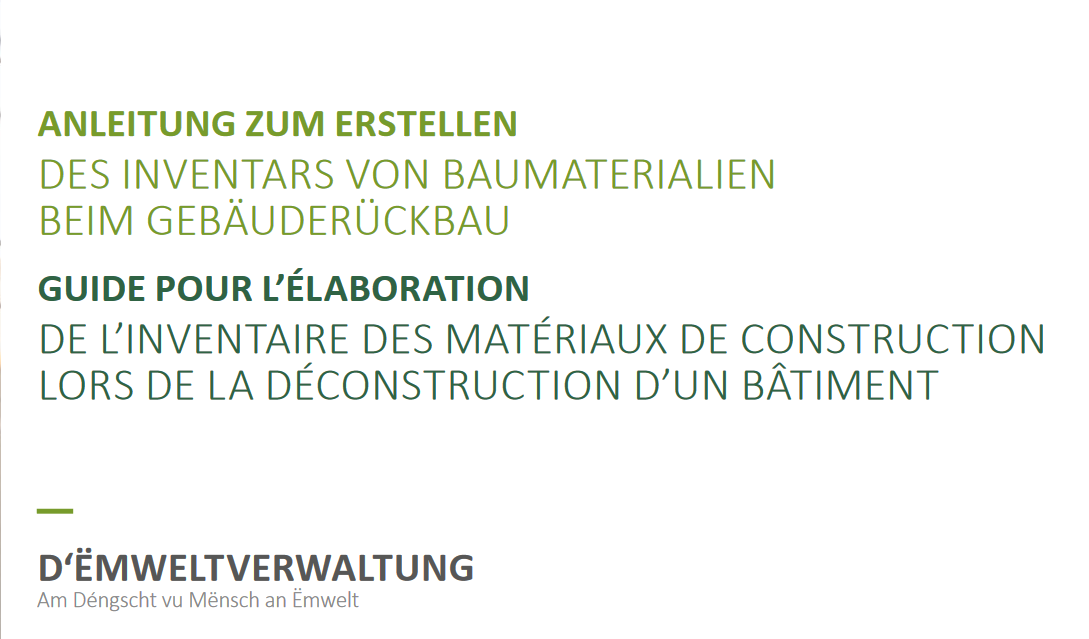 Inventaire des matériaux de construction