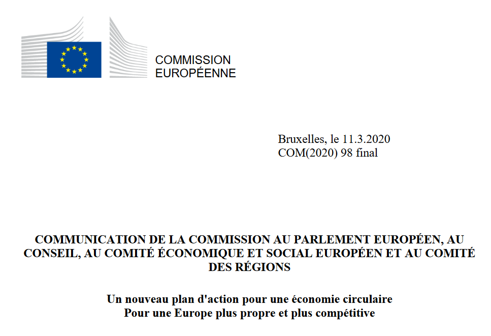 Plan d'action pour une économie circulaire - Pour une Europe plus propre et plus compétitive