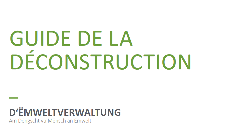 Guide de la déconstruction