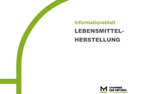 Informationblatt „Lebensmittelherstellung“ - Deutsch