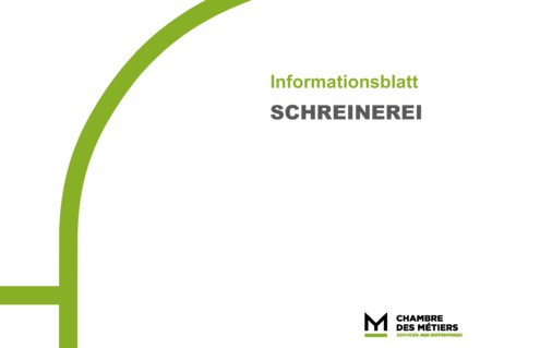 Informationblatt „Schreinereien“ - Deutsch